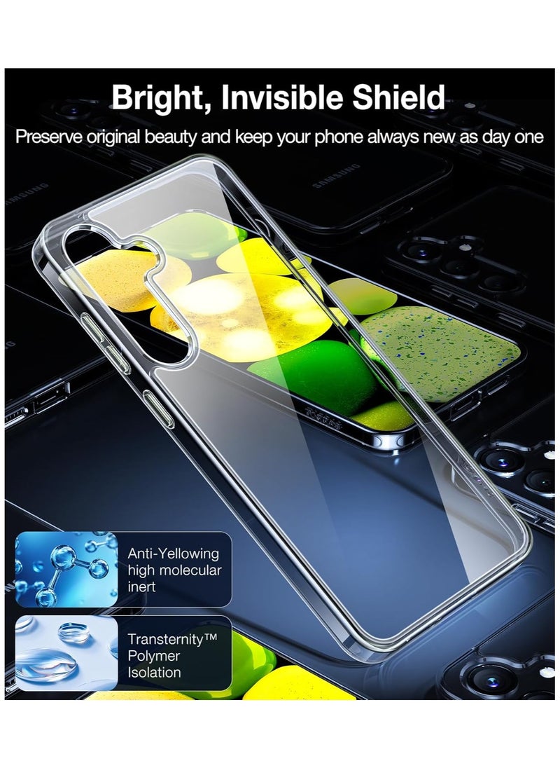 TORRAS - Shockproof for Samsung Galaxy S24 Case 6.2", 12FT [Mil-Grade Drop Tested, Translucent Matte Hard Back & Soft Edge Thin Slim Protective Galaxy S24 Case 5G Guardian Series, Clear - Image 1