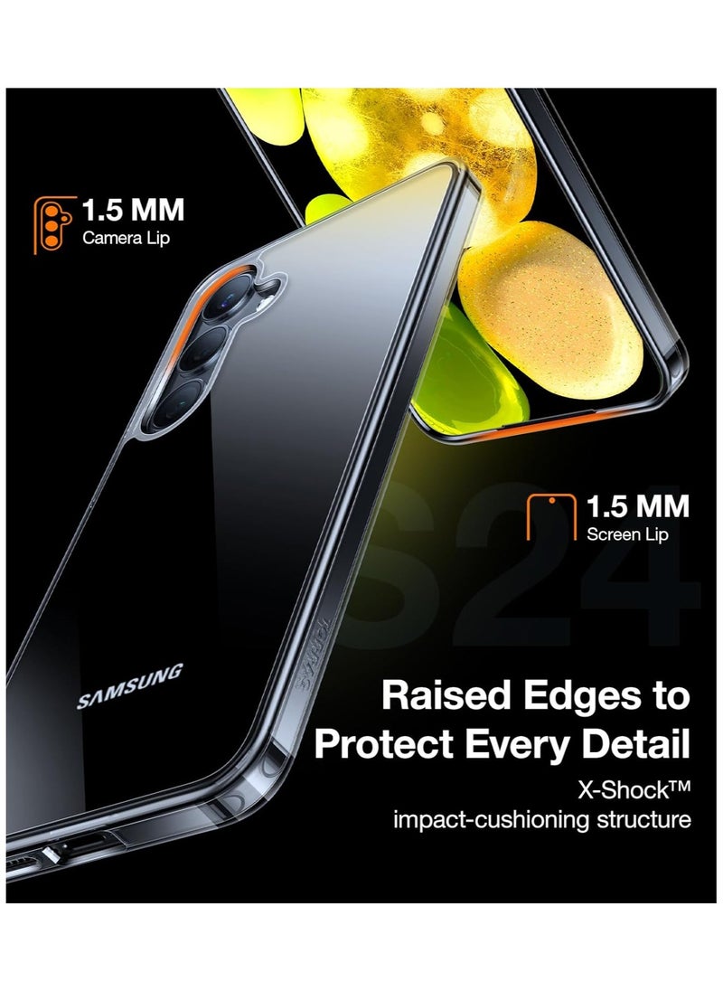 TORRAS - Shockproof for Samsung Galaxy S24 Case 6.2", 12FT [Mil-Grade Drop Tested, Translucent Matte Hard Back & Soft Edge Thin Slim Protective Galaxy S24 Case 5G Guardian Series, Clear - Image 1