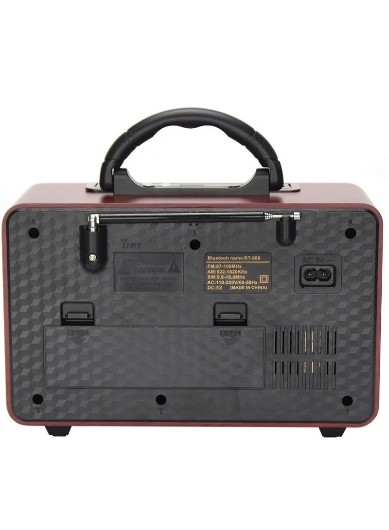 Meier Bluetooth Vintage Radio | FM AM SW 4 Band Retro Radio with USB, SD, MP3 Player, Rechargeable Battery, Remote Control - Image 5