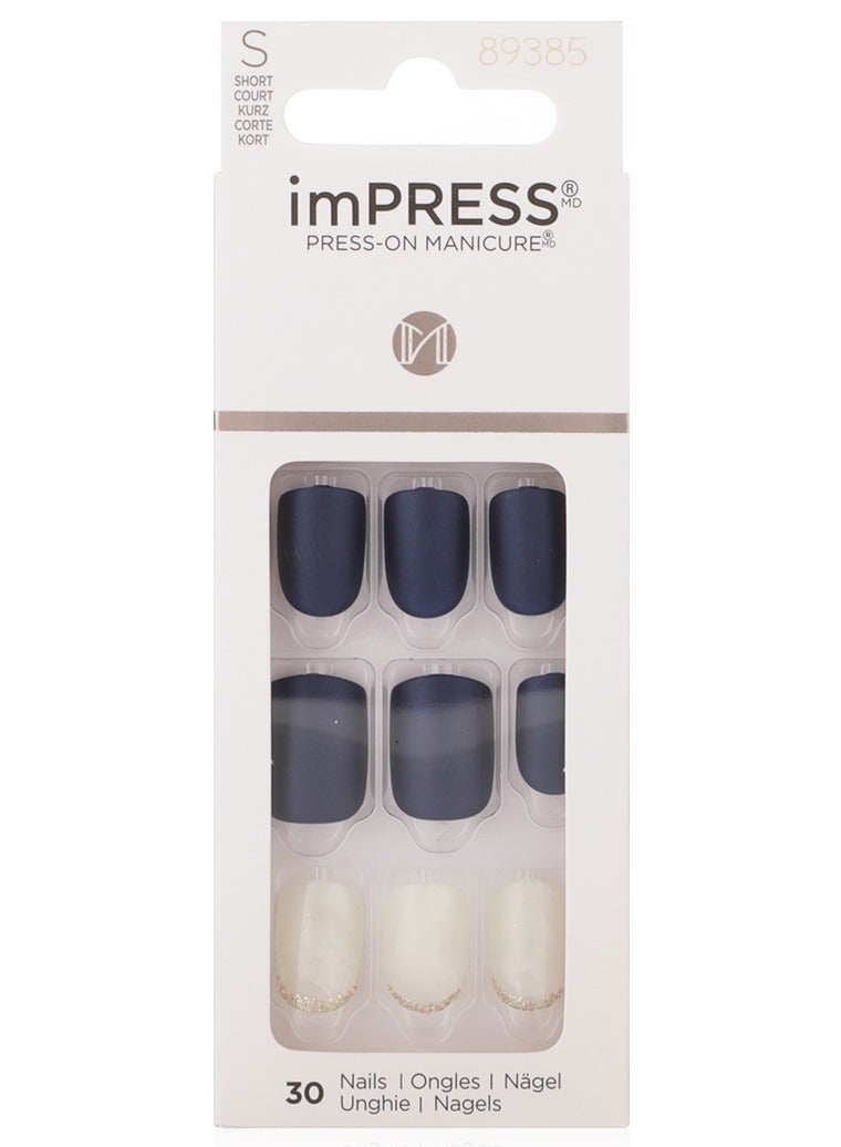 KISS imPRESS Press-on Manicure 30 Nails (Chasing Stars) IM36C Size S - Image 1