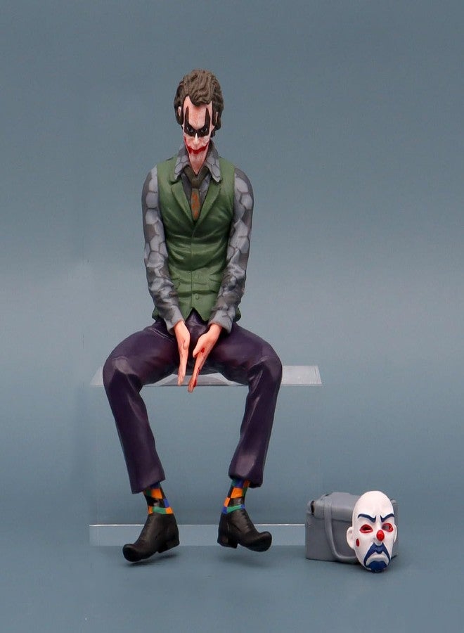 AKSKO 12 Cm Clown-Themed Villain Action Figure - Sitting Pose Figurine with Removable Mask, Multicolor Desk & Car Decoration -(1 Piece) - Image 4
