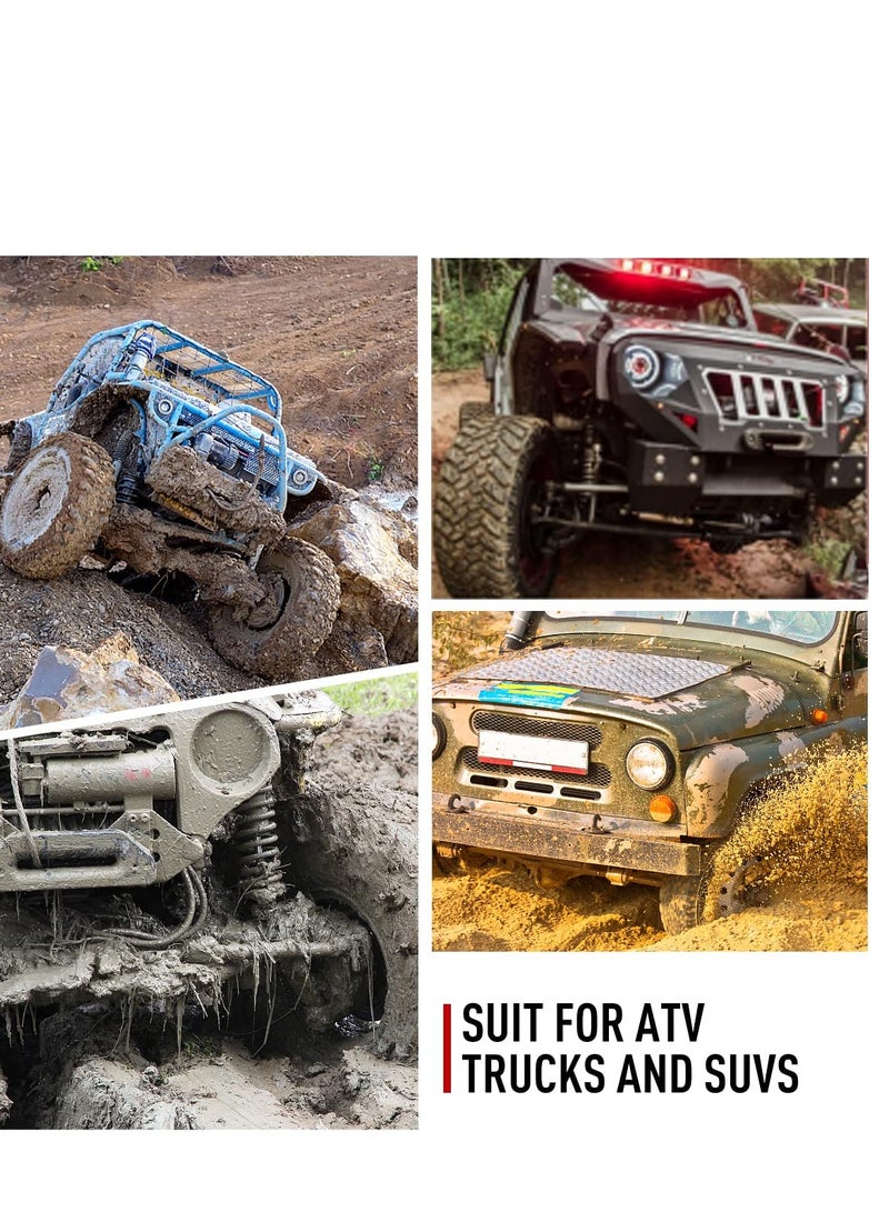 Synthetic Winch Rope Line Cable 1/4" x 50ft 10000 LBS with Protective Sleeve Fits 4WD Off Road Vehicle for UTV ATV SUV Truck Orange - Image 5