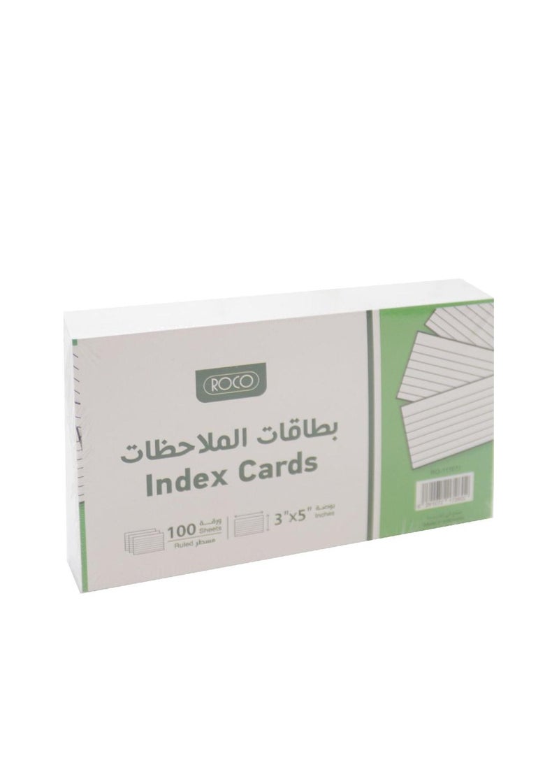 بطاقات الفهرسة 3 × 5 بوصة