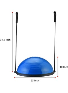 SKY-TOUCH Balance Ball Exercise Ball, Yoga Balance Trainer Thickened Stability, Half Ball with Resistant Band, Strength Exercise Fitness Blue  - Image 5