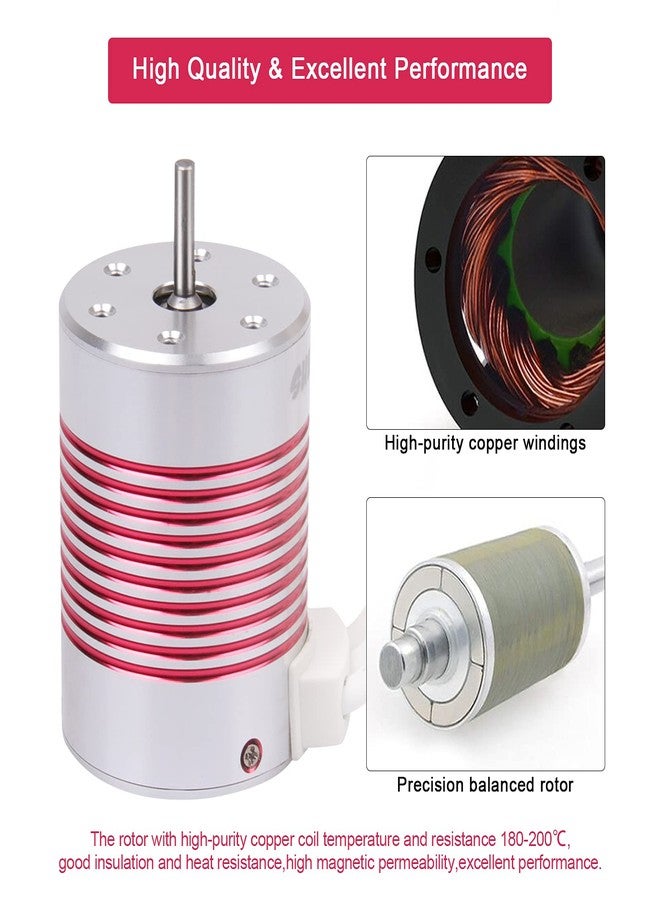 ARRAROWN 540 Brushless Motor 1/10 3650 5900KV 3.175mm Shaft Waterproof Brushless Motor for 1:10 Scale RC On-Road Car - Image 4