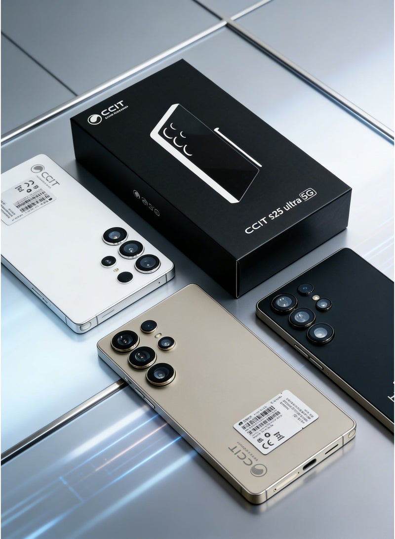 CCIT S25 Ultra 5G Smartphone - 6.8" FullHD Display, 8GB RAM, 512GB ROM, 6000mAh Battery, Android 15 - Gold - Image 5