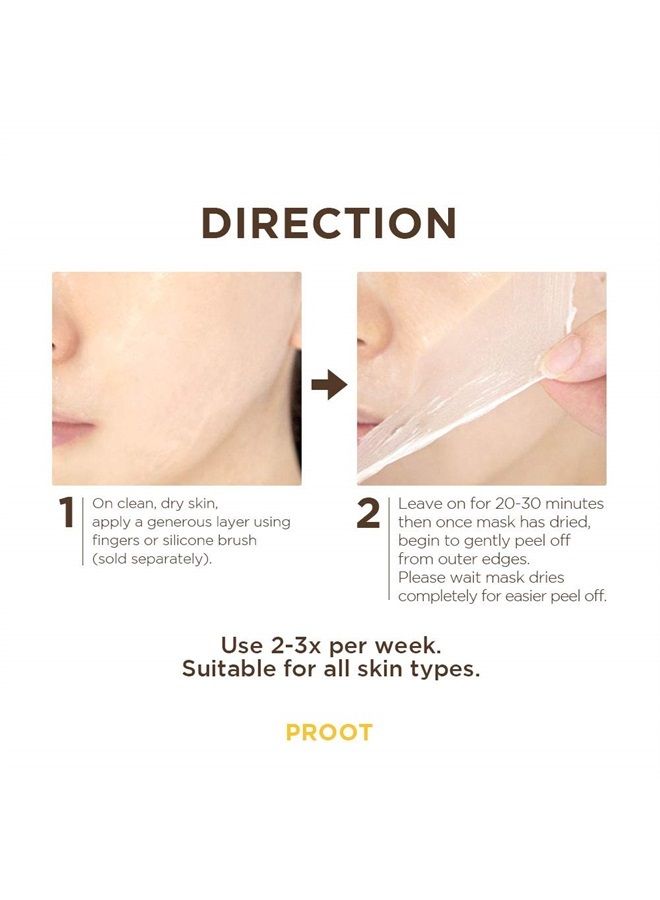 Proot Calendula Peel Off Mask | With Herbal Infused Brightening Serum | Formulated with Real Calendula Flower Leaves and Extracts | Korean Skin Care, Vegan, Cruelty-Free | 3.38 oz - Image 2