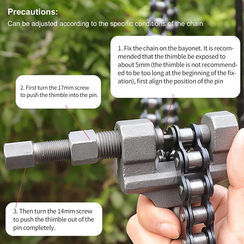 Inditrust Universal Motorcycle Chain Breaker Tool, Chain Removal Splitter Cutter, Link Repair for Bikes, ATV - Image 4