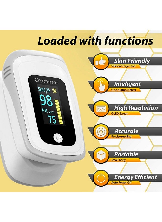 MCP Bm2000A Oled Pulse Oximeter With Oxygen Saturation Monitor, Heart Rate, Pi And Low Oxygen Alarm Function  - Image 4