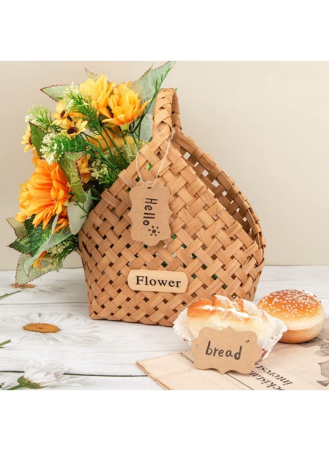 SallyFashion 150Pcs Brown Paper Kraft Gift Tags With String For Gift Wrapping Price Cookies Cupcake Tags  - Image 5