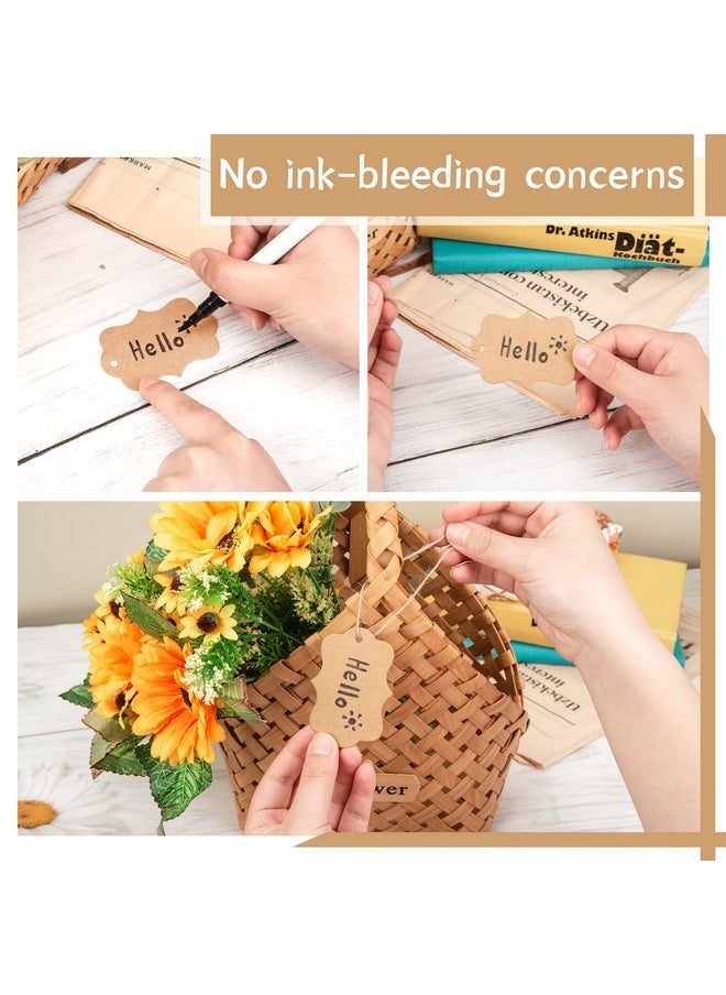 SallyFashion 150Pcs Brown Paper Kraft Gift Tags With String For Gift Wrapping Price Cookies Cupcake Tags  - Image 4