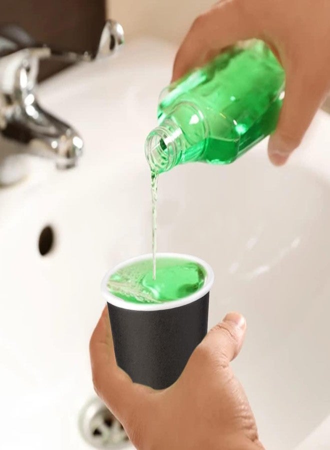 Mnuizu 50 Pack 3 oz Paper Cups, Disposable Bathroom Cups, Mouthwash Cups, Small Paper Cups Ideal for Bathroom, Party, Picnic etc. (Black) - Image 5