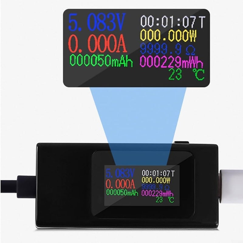 KWS 065C Black USB C Power Meter Tester Voltage Current Ammeter 4 30V 6 5A QC2 0 QC3 0 PD VOOC - Image 4