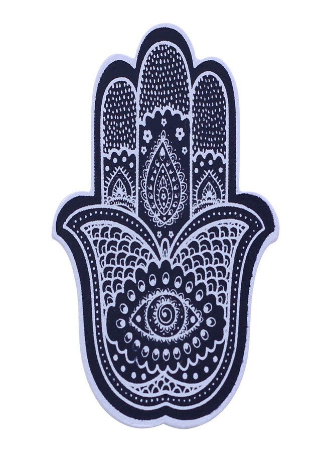 REAL SIC Hamsa Enamel Pin - Protection and Good Luck Pin - Ancient Human Hand Symbol of Strength and Defense for Jackets, Backpacks, Hats, Bags & Tops - Image 1