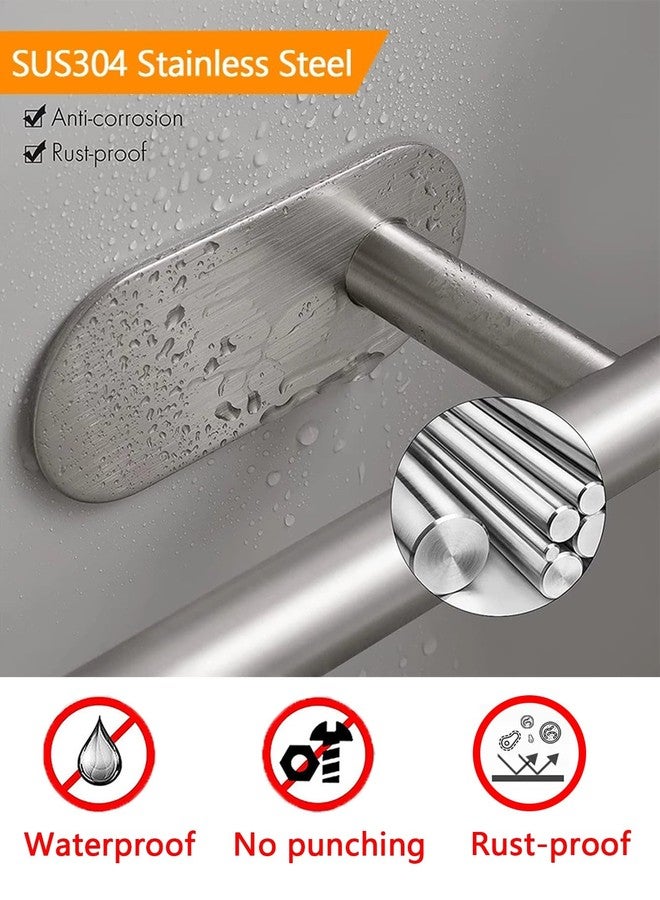 DEKMILE Silvery Adhesive Wall Mount Toilet Paper Holder Stainless Steel - Image 4