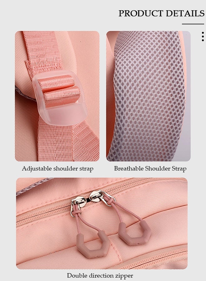 DUNISO Girl's School Backpack with Pencil Case Waterproof Book Bag with Compartments for Teen Girl Kid Students Elementary School Kids' School Bag With Large Capacity and Reflective strip - Image 4