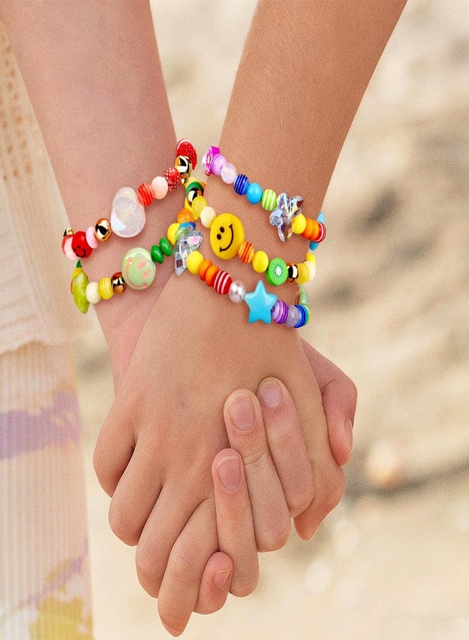 HolidayQbee Bead Bracelet Making Kit-657PCS Beads for Friendship Bracelet Making Kit Multicolor Bead Letter Alphabet Stars Heart Pony Beads for DIY Necklace Phone Charm Jewelry Accessories - Image 4