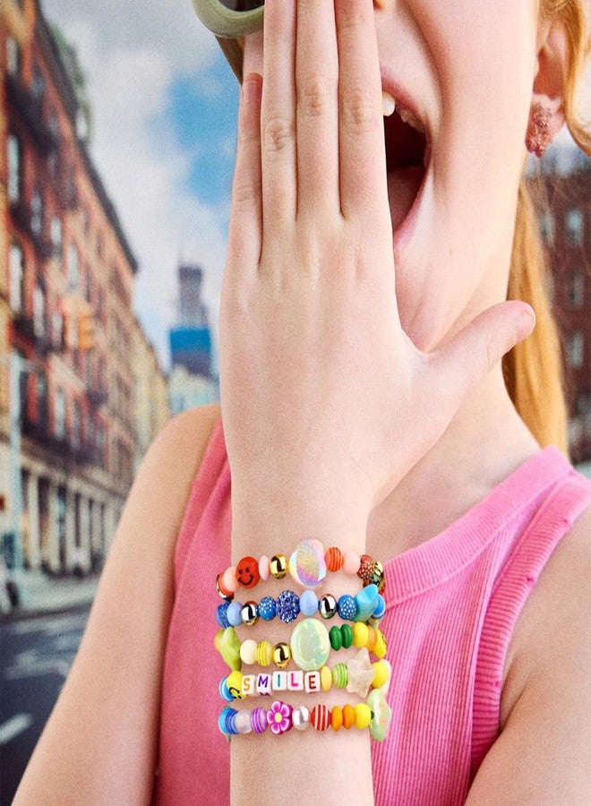 HolidayQbee Bead Bracelet Making Kit-657PCS Beads for Friendship Bracelet Making Kit Multicolor Bead Letter Alphabet Stars Heart Pony Beads for DIY Necklace Phone Charm Jewelry Accessories - Image 5