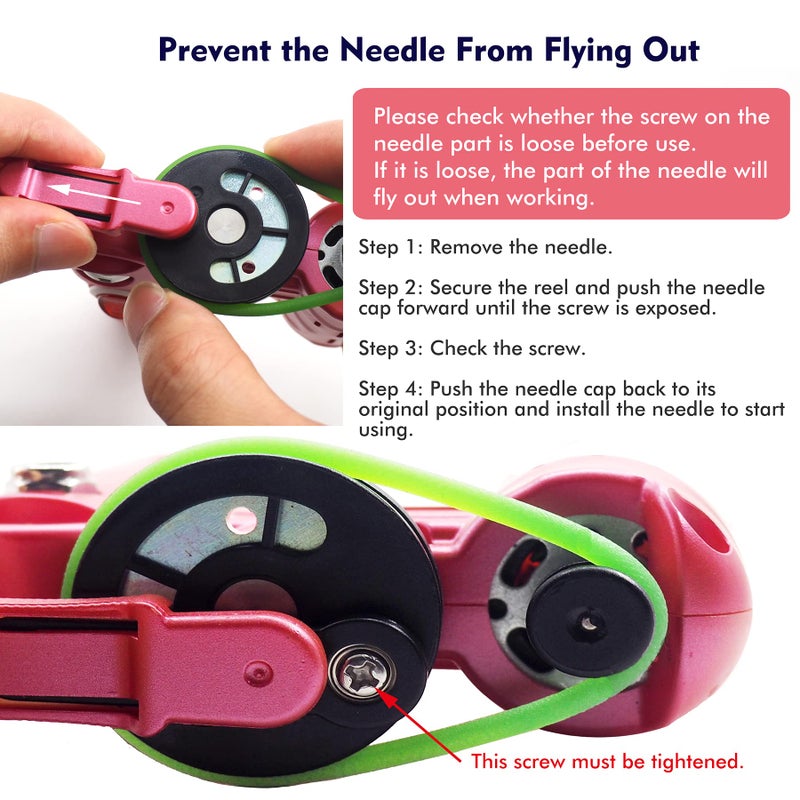CUPTURNER Needle Felting Machine for Quick Felting, Electric Felting Needle Machine Kit with Speed Control, Needle Felting Tool for Wool Painting and Felted Animals, Pink - Image 3