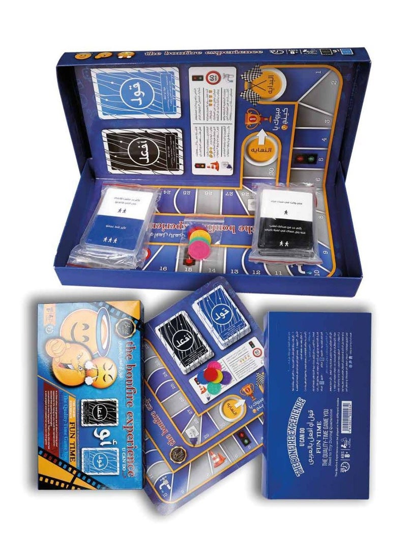 لعبة لوحية ورقية للجنسين، قل أو افعل، مع بطاقة عربية وبطاقة مختلفة للأصدقاء