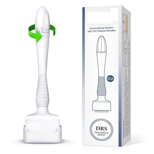 Ganraj Derma Stamp For Women and Men 100 Titanium Adjustable Microneedling Derma Stamp Face Hair Beard Scalp Derma Roller Alternative Skin Care - Image 1