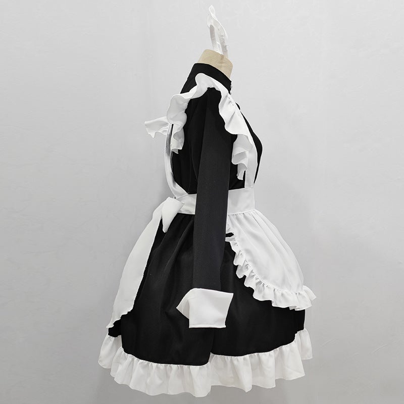 Japanese Orthodox European Style Maid Costume Plus Size Long Sleeve Men'S And Women'S Wear Women'S Big Brother Black And White Anime Cos Maid - Image 3