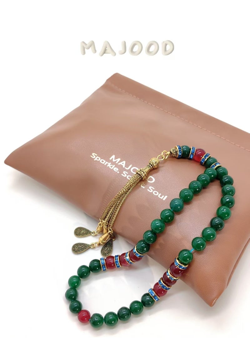 عام 35 خرزة صلاة من العقيق الطبيعي/تسبيح/8 ملم - Image 1