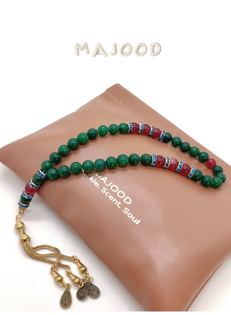 عام 35 خرزة صلاة من العقيق الطبيعي/تسبيح/8 ملم - Image 2