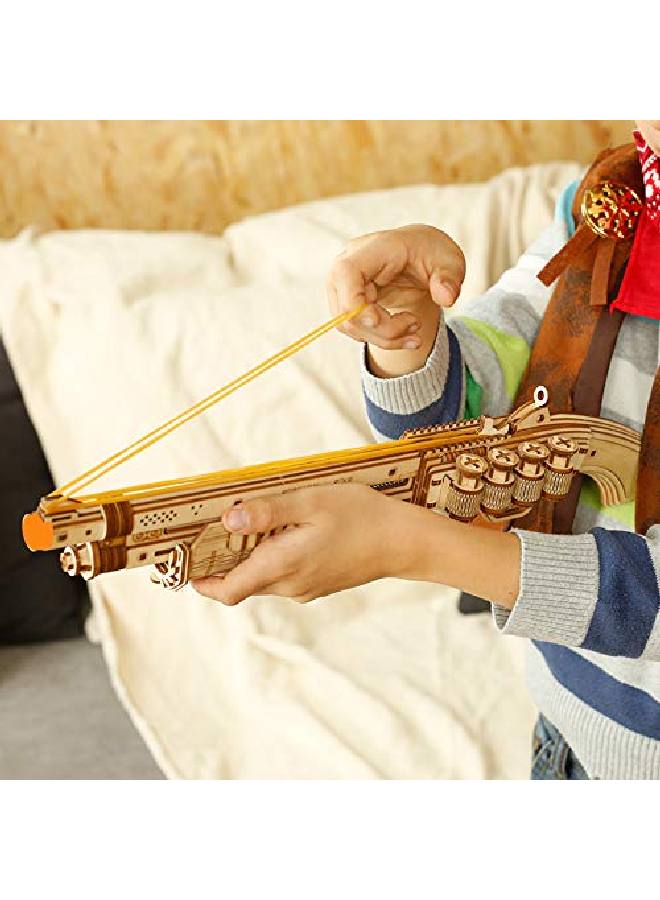 ROKR 3D Wooden Puzzles Model Kit Toy Gift Mechanical Model Brain Teaser For Adults To Build Gift For Friends And Family (Shotgun Toy) - Image 3