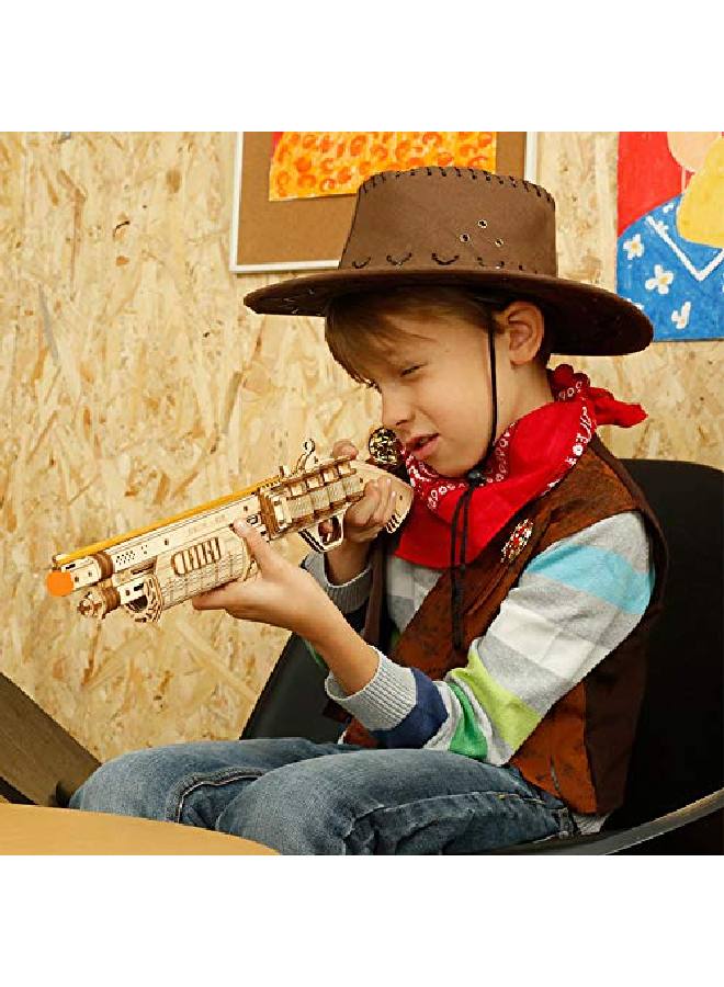 ROKR 3D Wooden Puzzles Model Kit Toy Gift Mechanical Model Brain Teaser For Adults To Build Gift For Friends And Family (Shotgun Toy) - Image 4