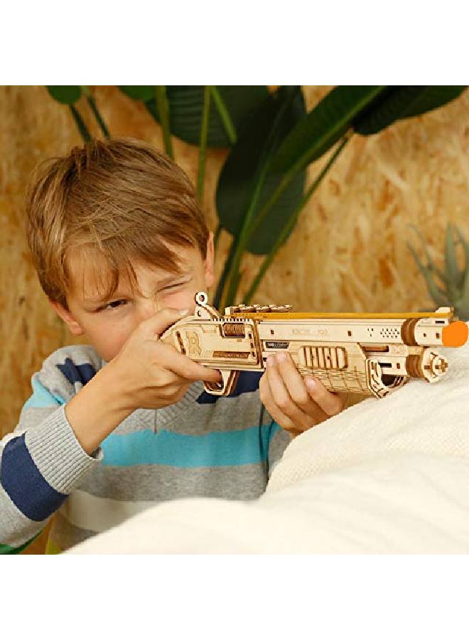 ROKR 3D Wooden Puzzles Model Kit Toy Gift Mechanical Model Brain Teaser For Adults To Build Gift For Friends And Family (Shotgun Toy) - Image 2