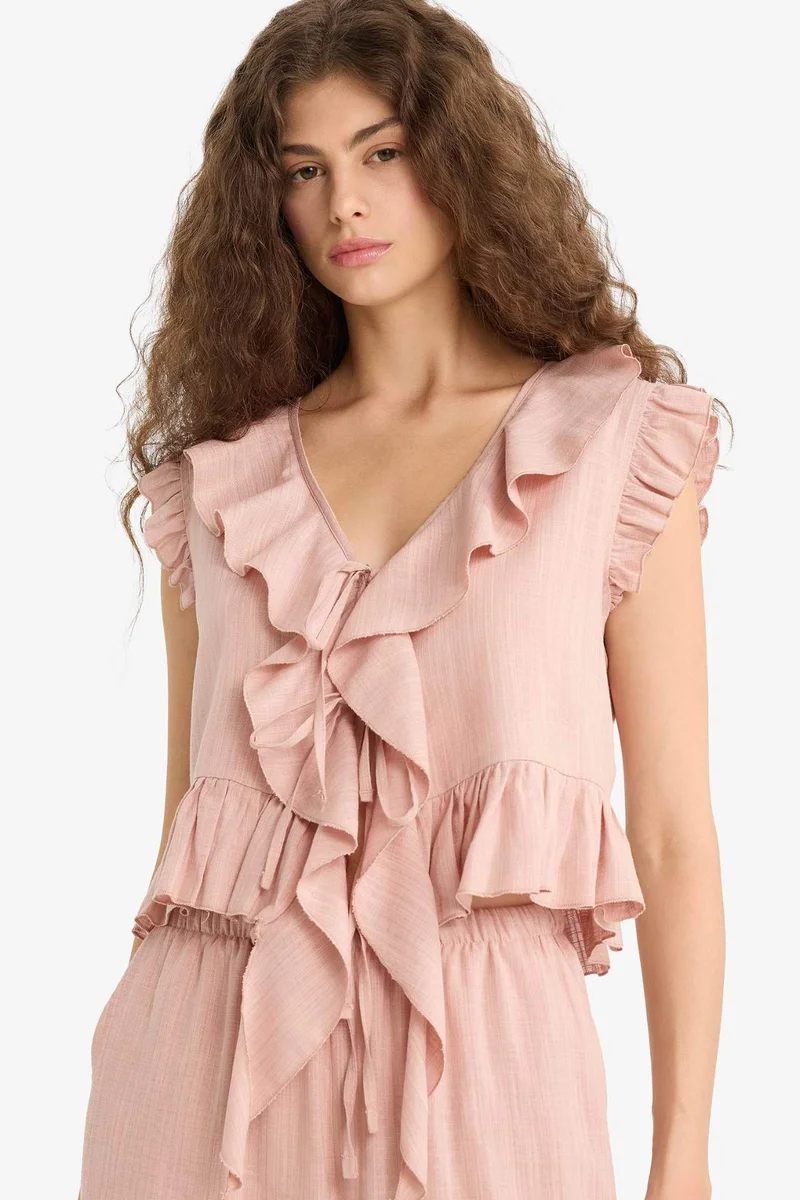 ديفاكتو Regular Fit Short Sleeve Blouse