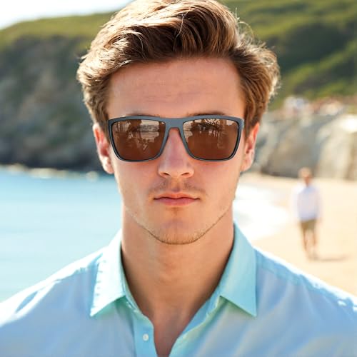 ZENOTTIC Polarized Sunglasses for Men Lightweight TR90 Frame UV400 Protection Square Sun Glasses - Image 2