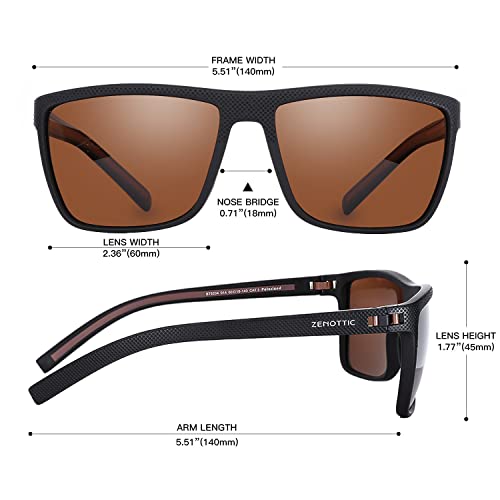 ZENOTTIC Polarized Sunglasses for Men Lightweight TR90 Frame UV400 Protection Square Sun Glasses - Image 5