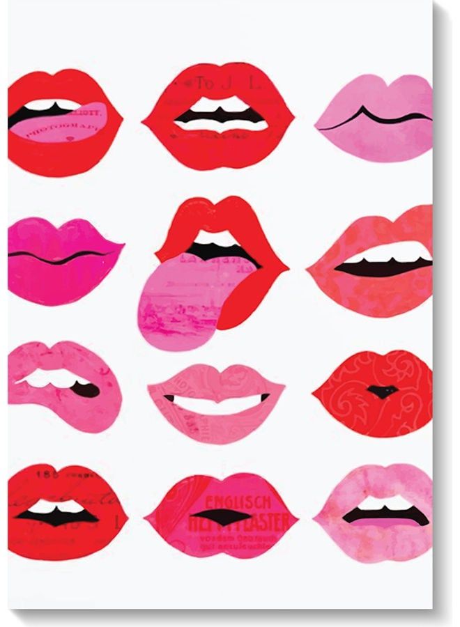 RYN Lips Wall Art Multicolour 40x60cm - Image 2