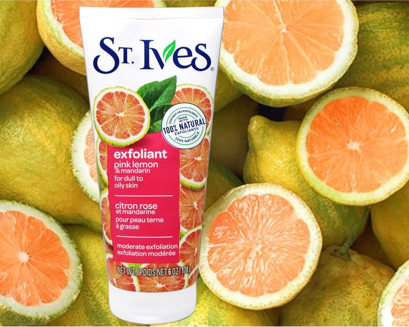 ST. Ives Radiant Skin Pink Lemon & Mandarin Orange Face Scrub with 100% Natural Exfoliants & Extracts| Medium Exfoliation Gentle Scrub for Brighter Skin | Dermatologically Tested | Paraben-Free | 170g - Image 2