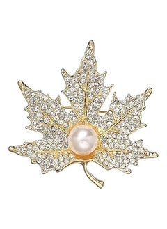 Generic Natural Pearl & Crystal Brooch 