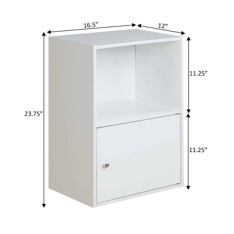 Convenience Concepts مفاهيم الراحة 151186W X-Tra تخزين خزانة بباب واحد، أبيض - Image 3
