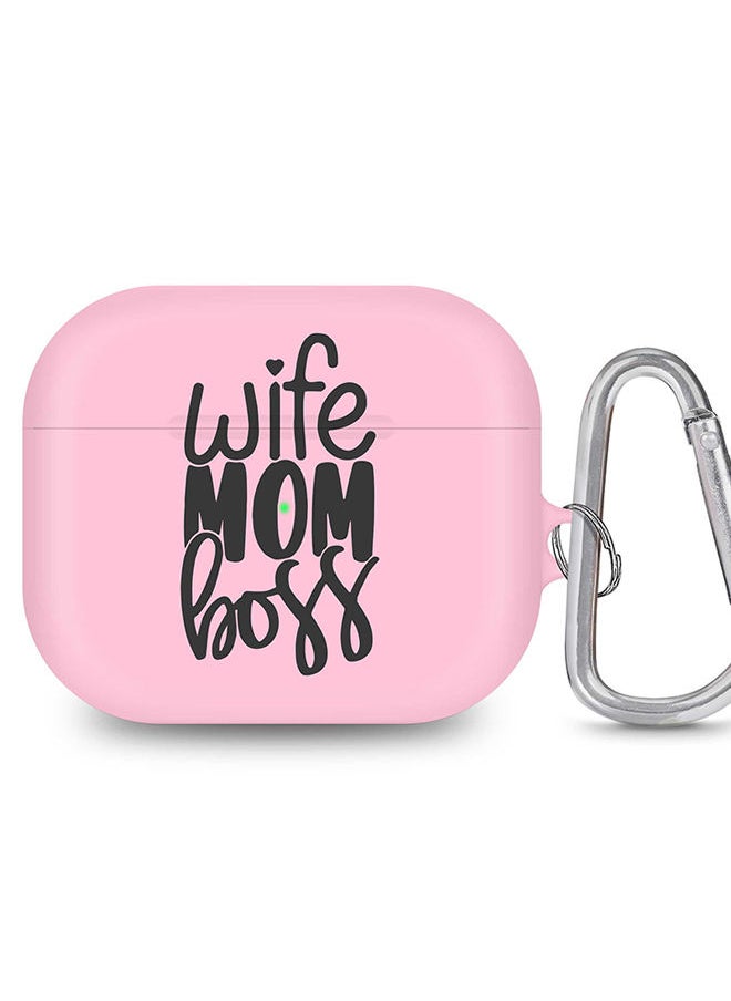 Stylizedd - StylePods Case for Airpods 3rd Gen Case With Anti-Lost Keychain - Wife Mom Boss - Image 1
