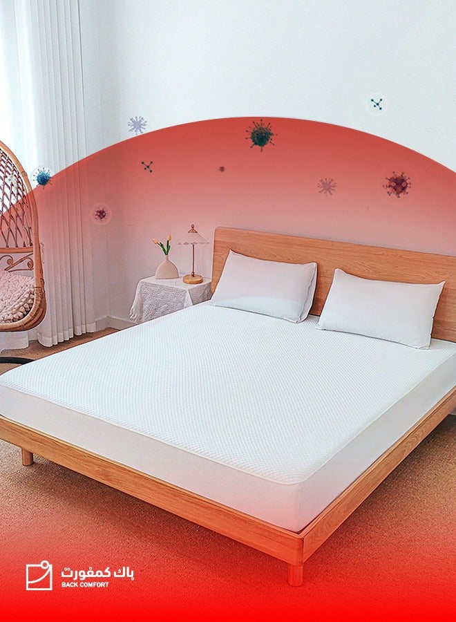 باك كومفرت باك كمفورت | واقي مرتبة سرير منشفة عازل للماء 100% بحواف مطاطية قياس 200×90 سم - Image 3
