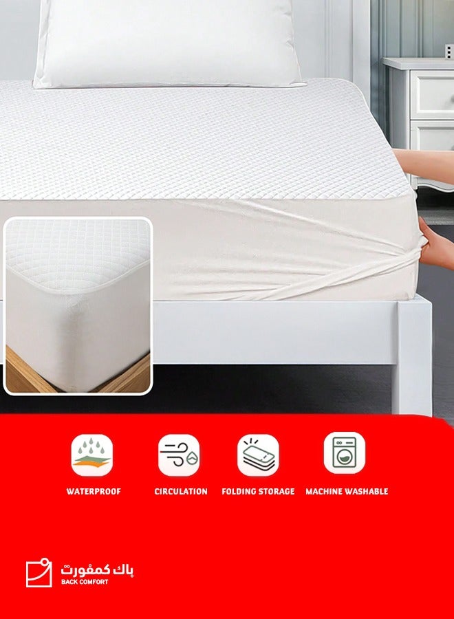 باك كومفرت باك كمفورت | واقي مرتبة سرير منشفة عازل للماء 100% بحواف مطاطية قياس 200×90 سم - Image 5