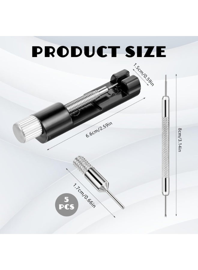 Watch Link Removal Tool Kit | Professional Watch Band Pin Remover & Bracelet Sizing Adjuster | Durable Iron Watch Repair Tool Set with Replacement Pins for DIY Watch Adjustment - Image 2