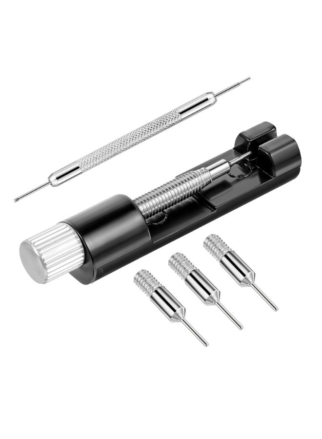 Watch Link Removal Tool Kit | Professional Watch Band Pin Remover & Bracelet Sizing Adjuster | Durable Iron Watch Repair Tool Set with Replacement Pins for DIY Watch Adjustment - Image 1