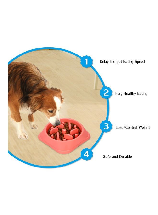 NIBEMINENT Anti-Choke Slow Bowl Feeder Pink 6.5inch - Image 5