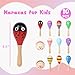 POPLAY 10PCS Mini Wooden Maracas Maracas for Toddler Musical Instruments Wooden Shakers Baby Musical Toys Infant Learning Toys - Image 4