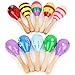POPLAY 10PCS Mini Wooden Maracas Maracas for Toddler Musical Instruments Wooden Shakers Baby Musical Toys Infant Learning Toys - Image 2