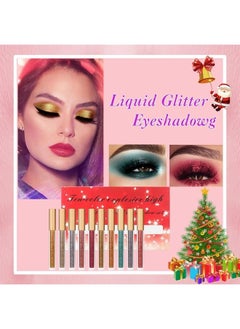 VERONNI 10 Colors Glitter Liquid Eyeshadow Set ,Metallic Shimmer Naked Smokey blast EyeMakeup Long Lasting Waterproof Sweatproof Eyeshadow Quick-Drying Sparkling Non-smudge Eyeshadow Kits  - Image 2
