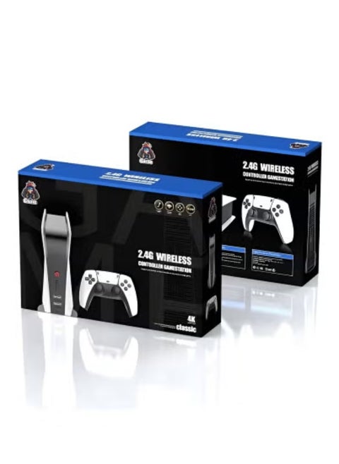 2.4G Wireless Retro Game Console with Dual Controllers – Plug & Play Game Stick with 4K HD HDMI Output | Classic Gaming for PC, Smart TV, Android & Monitor | 2 Player Gamepad with Long Battery Life | Ergonomic & Portable Design for Home & Travel