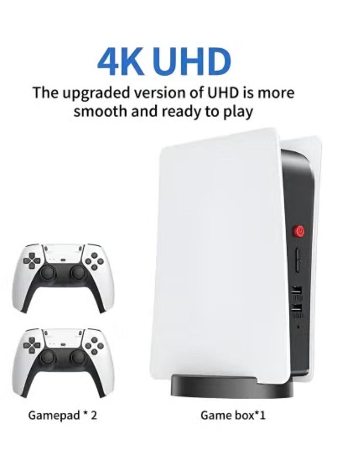 2.4G Wireless Retro Game Console with Dual Controllers – Plug & Play Game Stick with 4K HD HDMI Output | Classic Gaming for PC, Smart TV, Android & Monitor | 2 Player Gamepad with Long Battery Life | Ergonomic & Portable Design for Home & Travel