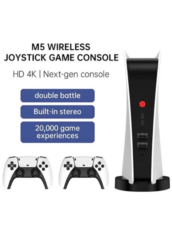 2.4G Wireless Retro Game Console with Dual Controllers – Plug & Play Game Stick with 4K HD HDMI Output | Classic Gaming for PC, Smart TV, Android & Monitor | 2 Player Gamepad with Long Battery Life | Ergonomic & Portable Design for Home & Travel